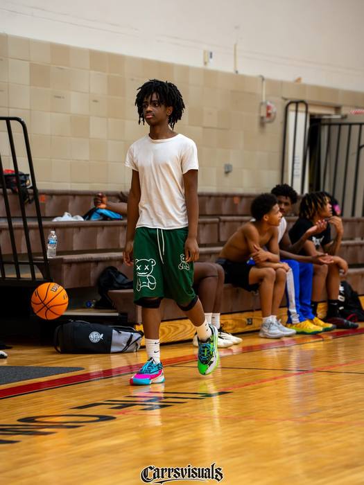 Player walking the court between runs