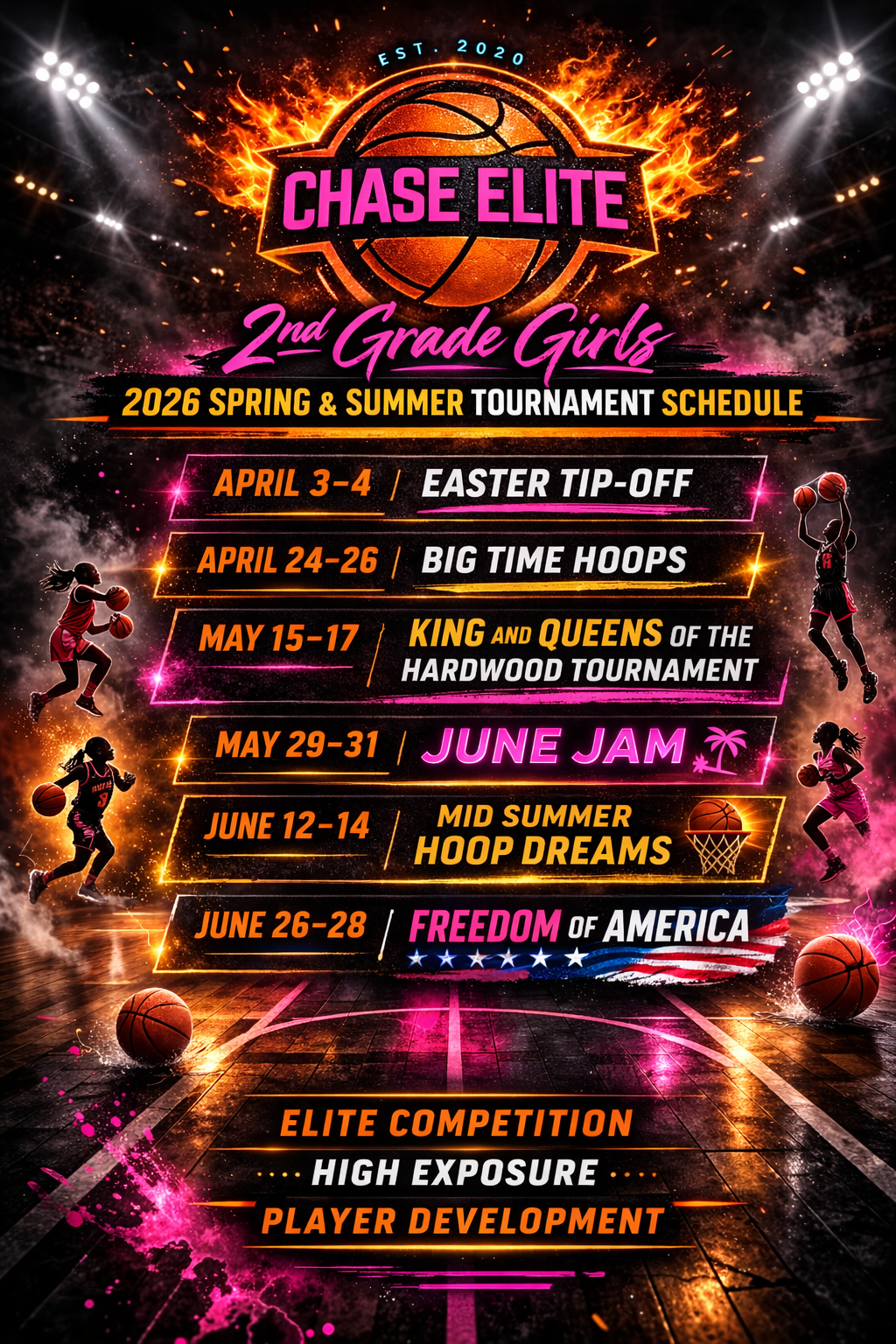 2nd Grade Girls Schedule